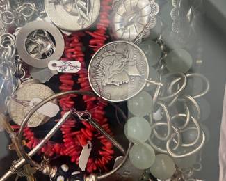 Lots of interesting coin jewelry