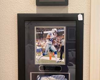 Signed Terrance Williams used game glove 