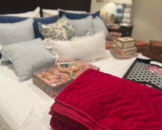 Grandin Road velvet bedding set