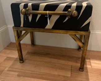 Zebra/brass trunk