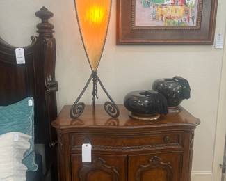 Drexel nightstand, Beth Gilliam original watercolor