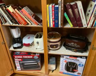 Cookbooks, small appliances 