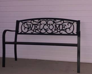 Outdoor Sitting Welcome bench