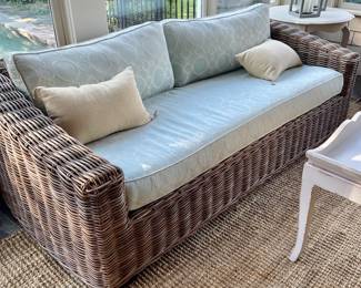 Lillian August wicker sofa