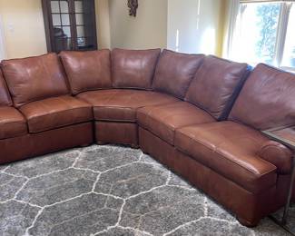 Ethan Allen Leather Sectional