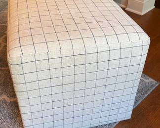 Ethan Allen custom ottoman
