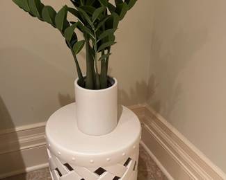 Garden stool, faux plant