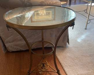 Mirrored side table, cafe table
