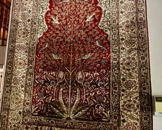 Tree of Life Hand knotted silk rug