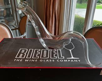 Riedel large abstract wine decanter and padded box!