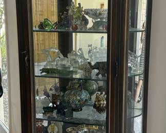 Pair of Karges curio cabinets