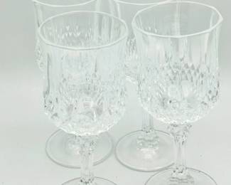 (4) Crystal Wine Glasses