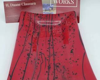 H Duane Claussen Decorative Red Plate