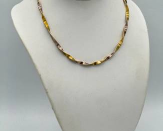 Spiral Design Italy IBB Sterling Necklace