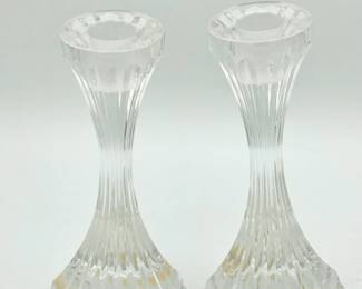 (2) Baccarat France Candle Holders