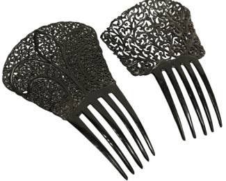 Two Victorian Era Hair Combs