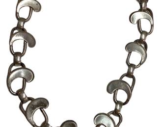 VINTAGE NAPIER STERLING SILVER CABLE LINK NECKLACE
