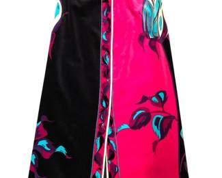 Vintage 1970's Italian EMILIO PUCCI Velvet Maxi Skirt 