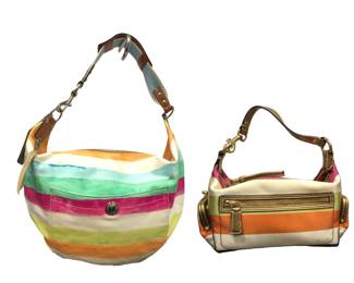 Two Multicolor COACH Bags, Ltd. Ed. Legacy, Hamptons Watercolor