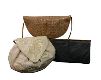 Three Leather Handbags MARSHALL FIELDS, SHARIF