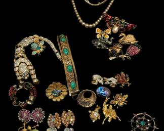 Collection Vintage Costume Rhinestone Jewelry JOAN RIVERS, SWAROVSKI, NAPIER, HOBE, Some Sterling Silver  