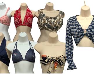 Collection (7) 1970s Womens Beach, Summer Shirts Sexy Halters 