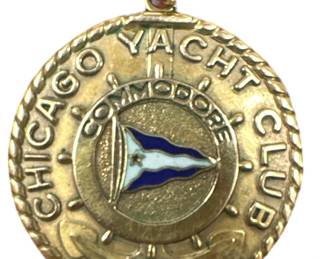 Heavy 14k Gold CHICAGO YACHT CLUB PENDANT 