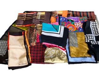 Collection Vintage Mostly Italian Silk Scarves/Handkerchiefs