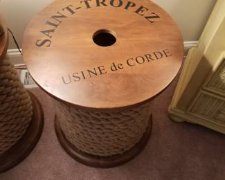 Ballard Designs spool table detail