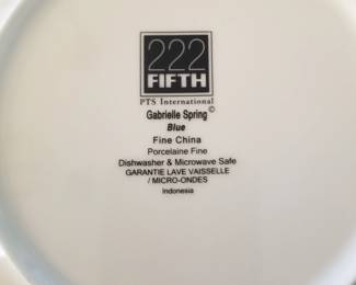 222 Fifth PTS International Gabrielle Spring Blue fine china