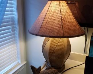 Table lamp, fish sculpture