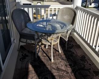 All-weather wicker patio dining set
