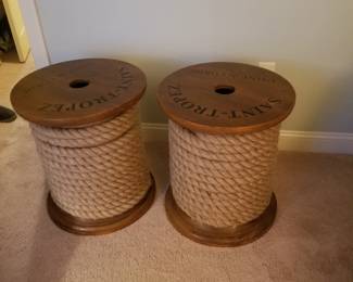 Unique "spool" storage tables by Ballard Designs- two available