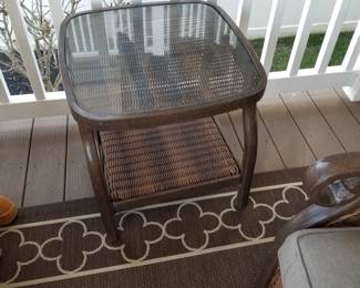 Pretty porch conversation set: end table