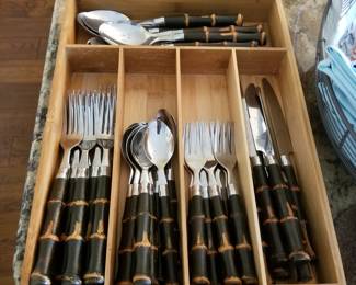 Faux bamboo cutlery