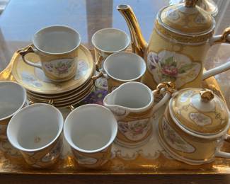 Antique porcelain tea set