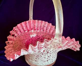 Glass ruffle edge candy dish