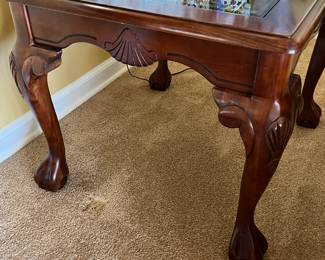 End table with glass insert (1 of 2)