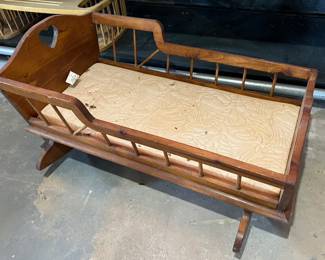 Antique rocking crib