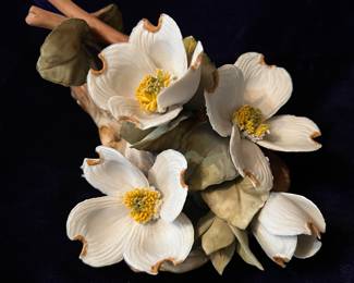 Napolean porcelain dogwood figurine