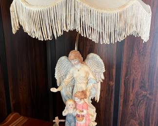 Ceramic angel accent lamp