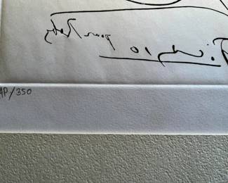 Pablo Picasso Artist Proof Pour (The Face) Ruby, Signed Etching.  This is consignment, will presell this item only for $500