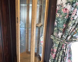 Tall gold painted curio