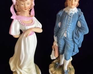 Lefton "Pinkie" and "Blue Boy" figurines