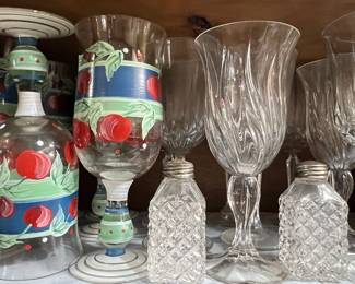 Assorted glassware