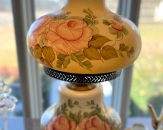 Vintage hand painted lamp
