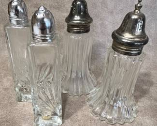 Crystal salt & pepper shakers