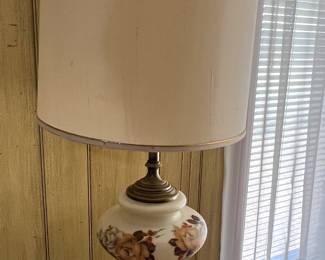 Ceramic and brass lamp