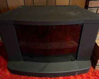 TV stand with glass doors