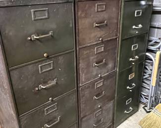 Vintage filing cabinets